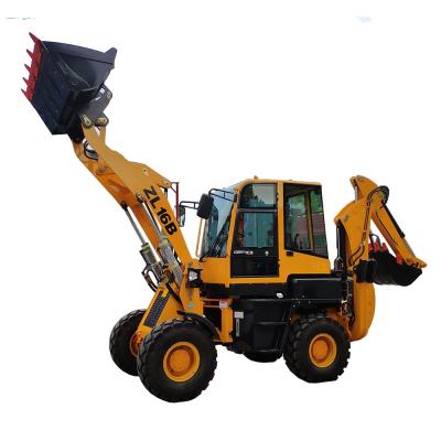 China Construction worksÂ   Mini Tractor With Front End Small Backhoe Loader Excavator Loader Max Yellow SINGLE Cylinder Forming Long Power Engine Pump ISO for sale