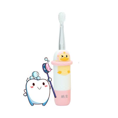 China 2022 new design high quality cartoon friendly children's electric toothbrush with battery for sale