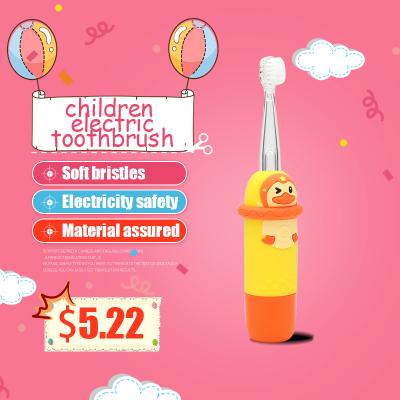 China 2022 Cartoon Duck Automatic Kids Children Sonic Electric Toothbrush Wholesale Silicon Electric Toothbrush for sale