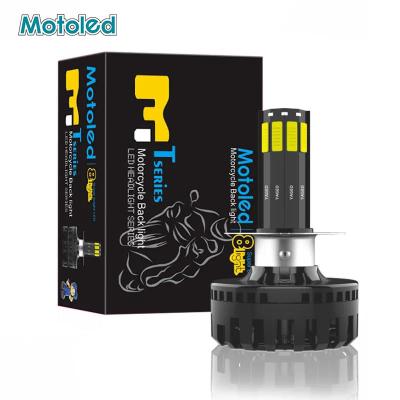 China Super bright light Motoled 8 Side Emitting COB Lamp Bead 80W H4 AC/DC Super Bright Light Motorcycle LED Bulbs High/Low Headlight With Fan cooling for sale