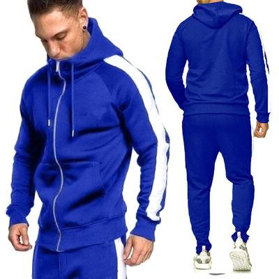 China QUICK DRY Winter Zipper Lounge Clothing Tracksuit Joggers Fitness Hoodie Suit Teams Pants Men Two Piece Set for sale