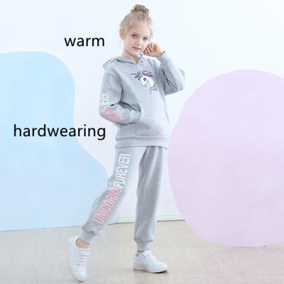 China Fashion Casual Baby Clothes Autumn Unicorn Printing Cotton Toddler Kids Two Piece Set Girl Clothes for sale