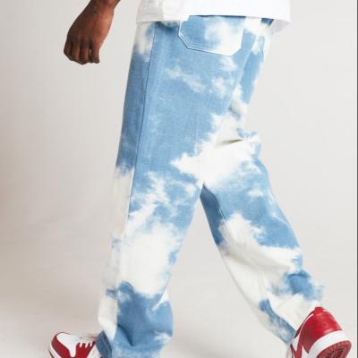 China Viable Link Street Leg Dye Straight Wash Pockets Cotton Regular Casual Pants Original USA Men's Jeans for sale