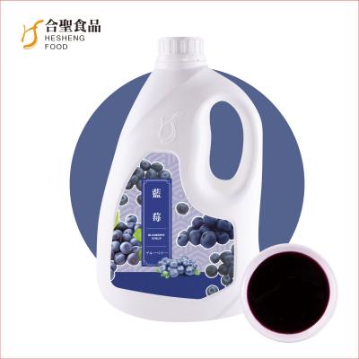 China 2021 New Natural HALAL MEAT Hesheng Sextuple Fruit Drinks Bubble Milk Tea Ingredients For Blueberry Concentrate Syrup for sale