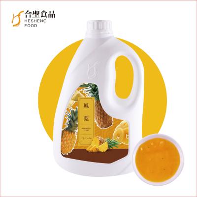 China Natural Bubble Tea Ingredients OEM Manufacturer Fruit Syrup Pineapple Concentrate for sale