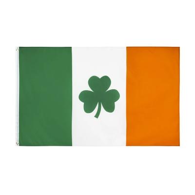 China 90x150cm St Patrick's Day ELSE Clover Ireland Shamrock Flag For Decoration for sale