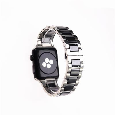 China Ceramic Suitable for Apple watch band iwatch123 38404244mm stainless steel watch chain replacement fine steel wrist band for sale