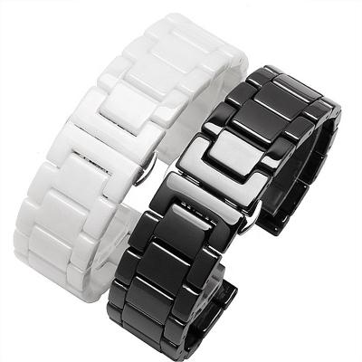 China 14 15 16 17 18 19 20 21 22 mm Universal Ceramic Ceramic Band Smooth Luxurious For Samsung Huawei Watch Replacement Band Strap Bracelet for sale