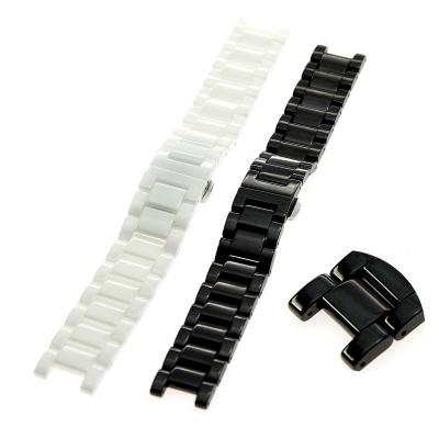 China OEM Ceramic Durable Design NEW 20mm Watch Band Strap Female Interface Ceramic Notched Ceramic Watch Band for sale