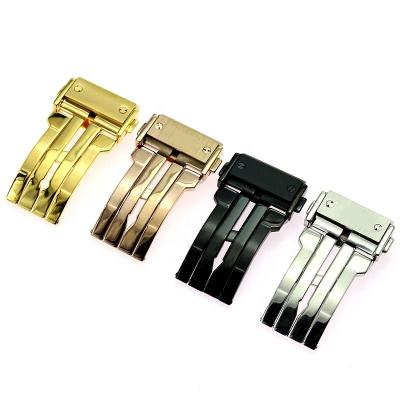 China Stainless Steel For Watchbands Fusion Series Classic Watch Buckle Stainless Steel Buckle Clasp 18 20 22 24mm Gold Rose Gold Silver for sale