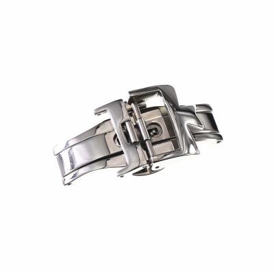 China Stainless Steel Suitable VC for Watch Belt Silicone Strap Clasp Stainless Steel Butterfly Clasp 16mm Watch Buckle Button Accessories for sale