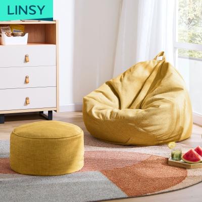 China Linsy Modular Furniture Cotton Sofa Baby Beanbag Large Size Lazy Floor Bean Bag Furniture Triangle Oversized Bean Bag Chair LS050XY3 for sale