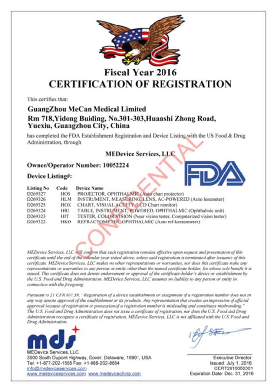 FDA - Guangzhou MeCan Medical Limited