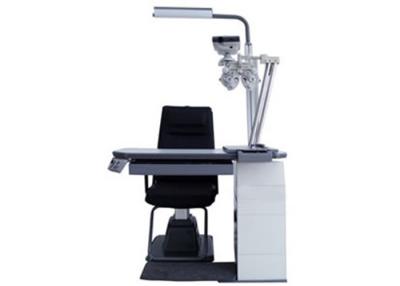 China Large Angle Conversion Ophthalmic Chair Unit With Working Table And Chair for sale