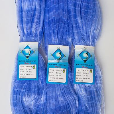 China Blue nylon monofilament fishing net for sale