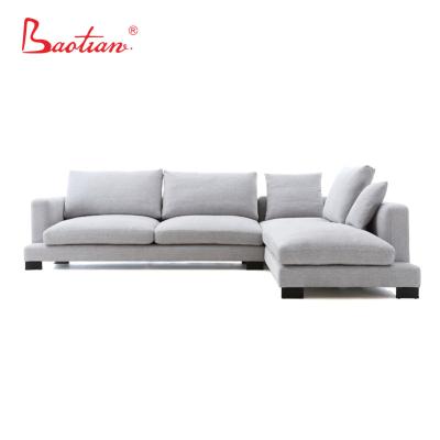 China Modern Style Sectional L-shape Sofa Baotian Furniture Sectional Sofa For Hotel Project for sale