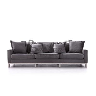 China Sofa Foshan manufacture modern style and 4seaters long sofa for hotel lobby for sale