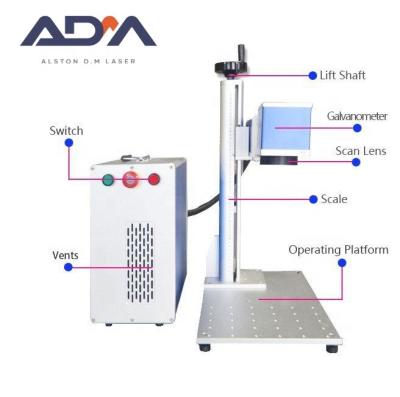 China Deep Portable Marking ADM Laser 20w 30w 50w 100w Metal Fiber Laser Marking Machine for sale