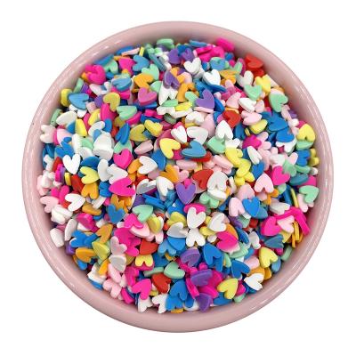 China 1KG China Love Heart Slice Polymer Clay Sprinkles Valentine's Day For Nail Art Decoration Craft Mud Filler DIY Accessories for sale