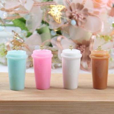 China TRENDY 3D Miniature Coffee Cup Resin Charms Pendants For Bracelets Necklace Earrings Jewelry Making Accessory for sale