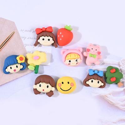 China China Resin Cabochon Mini Cute Girl Flower Bear Flatback Scrapbooking Decoration Craft DIY Children's Hairpin Accessories for sale