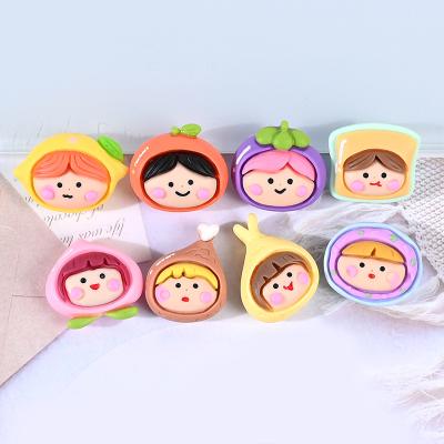 China TRENDY Mini Cute Fruit Girl Flatback Resin Cabochon Simulation Food Scrapbooking For Phone Decor DIY Hair Bows Center for sale