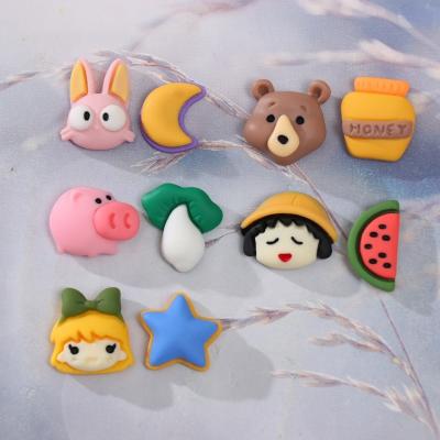 China Cute Mini Characters Korean Cartoon Fruit Girls Flatback Resin Cabochon For Earrings Jewelry Accessories DIY Scrapbooking Decoration for sale