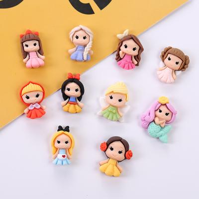 China Europe Cartoon Princess Character Resins Flatback Cabochon Fit Phone Deco Parts DIY Scrapbooking Hair Bows Center Accessories for sale