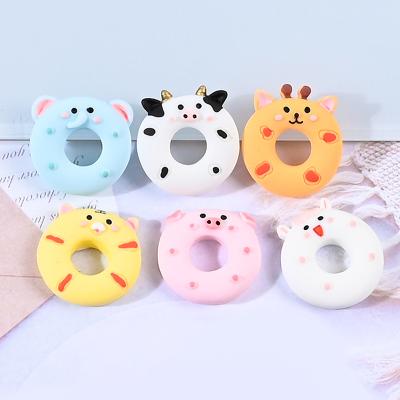 China 100Pcs Japan Cartoon Animal Donuts Resin Cabochon Embellishments DIY Craft Phone Decoration Scrapbooking Flat Back Hair Accessories for sale