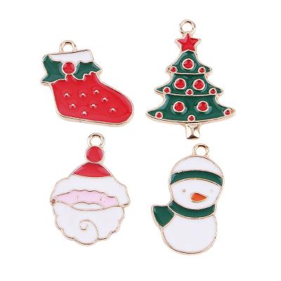 China Christmas 100Pcs Santa Tree Key Alloy Charms Pendants For TRENDY Necklace Earring Chain Jewelry Making Decoration Accessories for sale