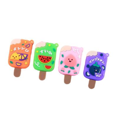 China 100pcs Cute Kawaii Fruit Cute Creams PVC Rubber Crafts Silicone Charms Craft DIY Key Chain Pendant Jewelry Making Accessories for sale