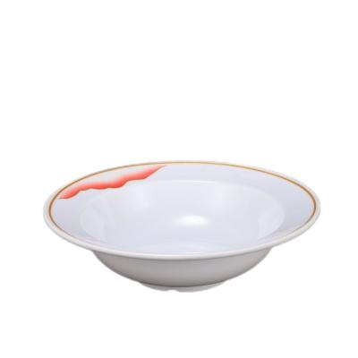 China Stocked 2022 New design melamine wholesale tableware sets Factory Supplier Dinner Table Set unbreakable big bowl for sale