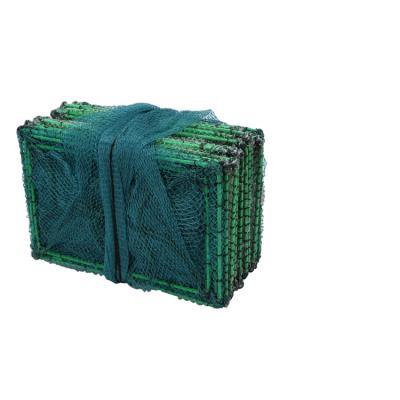 China Long Collapsible Sea Trap Folding Casting Casting Fishing Trap For Fish Shrimp Crab Lobster 22cm*35cm*31knots for sale