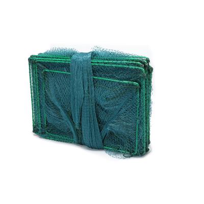 China New Product 9.2m Foldable Sea Catcher Trap Fishing Net Shrimp Cage Crayfish Pot for sale