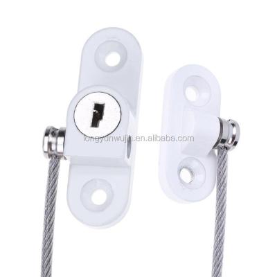 China Suitable for most types of window size window calibrated passage child safety device key lock child safety device key lock security cable hook for sale