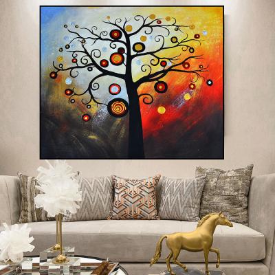 China Modern Abstract Tree Oil Painting On Canvas Custom Pop Arts Wall Decor Picture Poster for sale