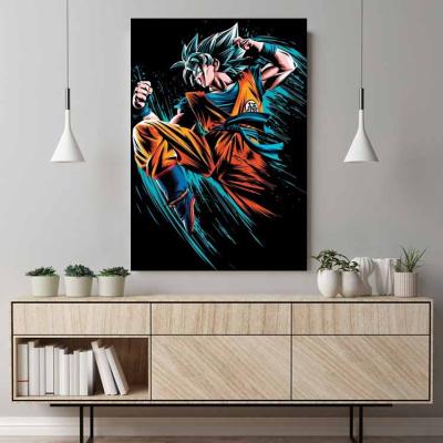 China Modern instinct ultra goku and blue evolution vegeta anime canvas painting for sale