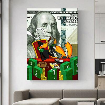 China Modern Pop Art Print on Canvas Graffiti Money Dollars Prints Wall Pictures for Living Room Home for sale