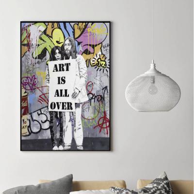 China Decorations.Gifts graffiti and street art home poster Art Is All Over Wall pictures canvas painting for home decor for sale