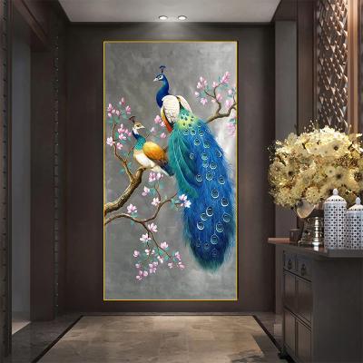 China Modern Colorful Peacock Canvas Painting Modern Animal Pictures Home Decor Art Pictures Nordic Living Room Wall Print Posters for sale