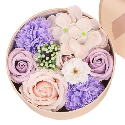 China 2022 Popular Valentine's Day Gift Best Valentine's Day Gift Soap Flower Rose For Girlfriend Mother With Round Box 16cm for sale