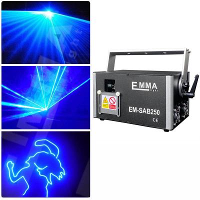 China Newly upgraded Best quality 3 watt blue 3d laser 3w dj lights dmx+ilda+sd+2d+3d single color for sale