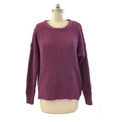 China Anti-wrinkle autumn and winter sweater casual loose women's round neck knitted sweater women for sale