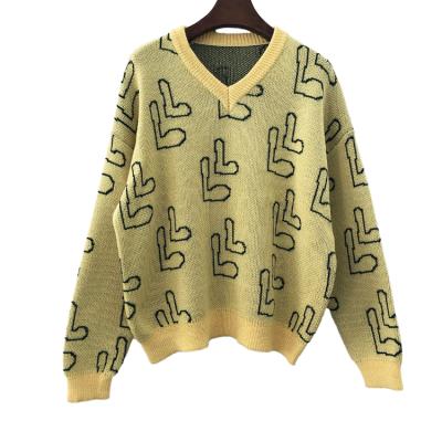 China 2021 New Women Cotton Viable Sweater Sweater Graffiti Letters Women Plus Size Pullover Sweater for sale