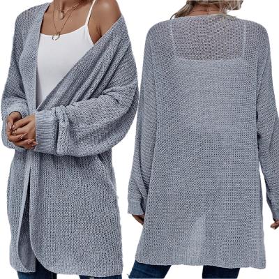 China 2021 Autumn Women's Sweater Manufacturer High Quality Wholesale Anti-wrinkle Coat In Oversized Solid Color Long Sleeve Knit Sweater for sale