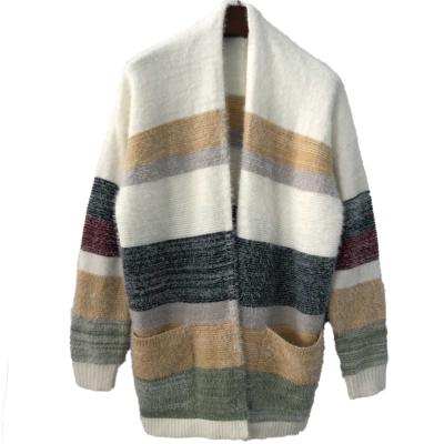 China 2021 Anti-wrinkle Women's Knitted Cardigan Sweater Multicolor Plus Size Sweater for sale