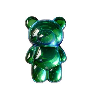 China Best Lovely Laser Bear 3D Adjustable Candy Plated Solid Color Cartoon Acrylic Enamel Griptok Stand Epoxy Mobile Stand For iPhone for sale