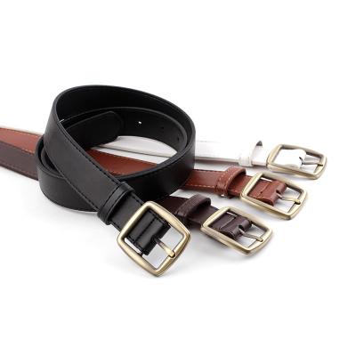 China New Design ALLOY Vintage Belt Buckle Woman Belt Square PU Lady Belt for sale