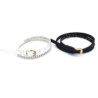 China ALLOY 2 PK Fashion Women Belt PU Leather Belt Tiny Interesting Waist Belt For Dress for sale