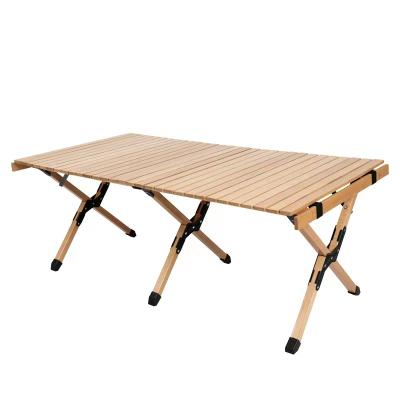 China CDN 15 Modern Stable 120*60*45cm Wooden Camping Fishing Egg Roll Foldable Table For Outdoor Activities for sale